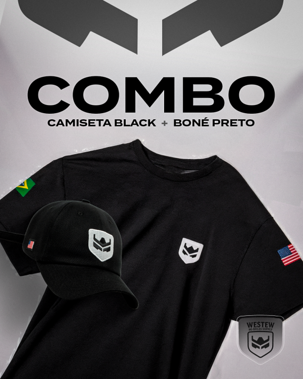 Camiseta básica Preta + Boné Dad Hat Preto