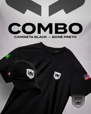 Camiseta básica Preta + Boné Dad Hat Preto